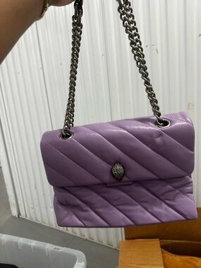 Kurt Geiger Lavender Quilted Chain Shoulder Bag